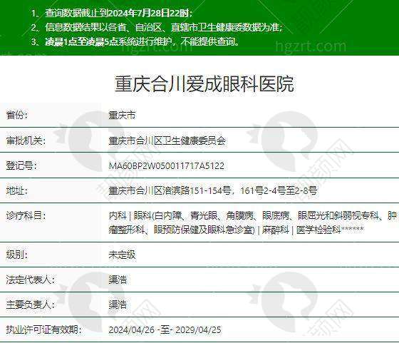 七、重庆合川爱成眼科医院真实的患者评价如下:
