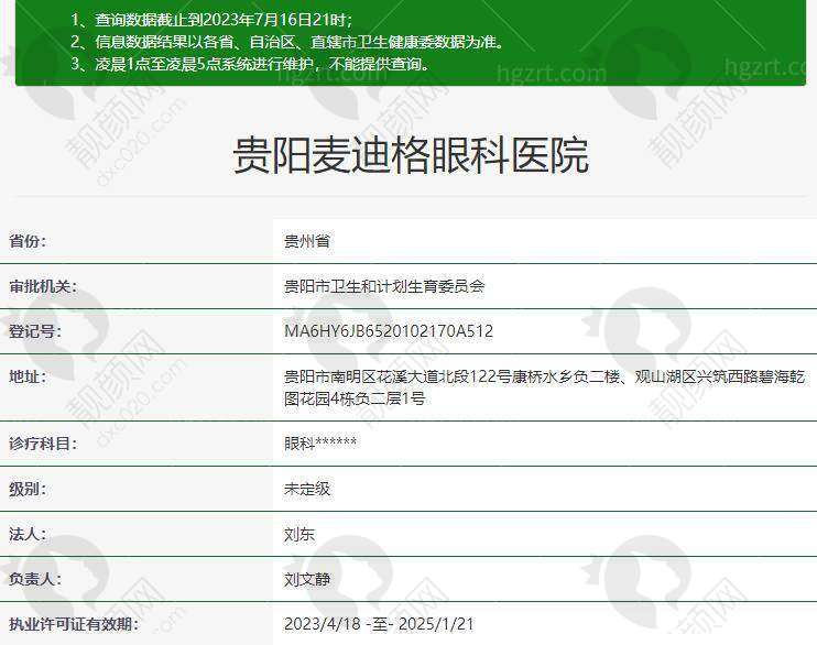 五、贵阳麦迪格眼科医院价格表:(仅供参考)